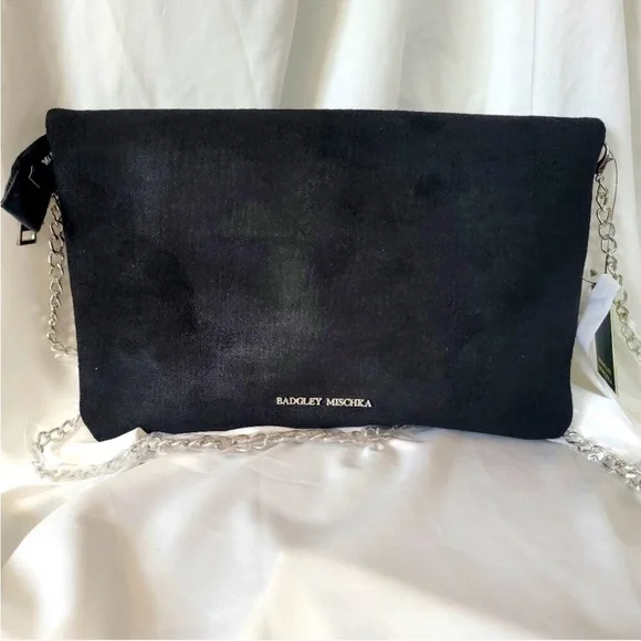 Badgley Mischka 🎁Gift ready Rhinestone Crossbody Bag Vegan Leather NWT Authentic